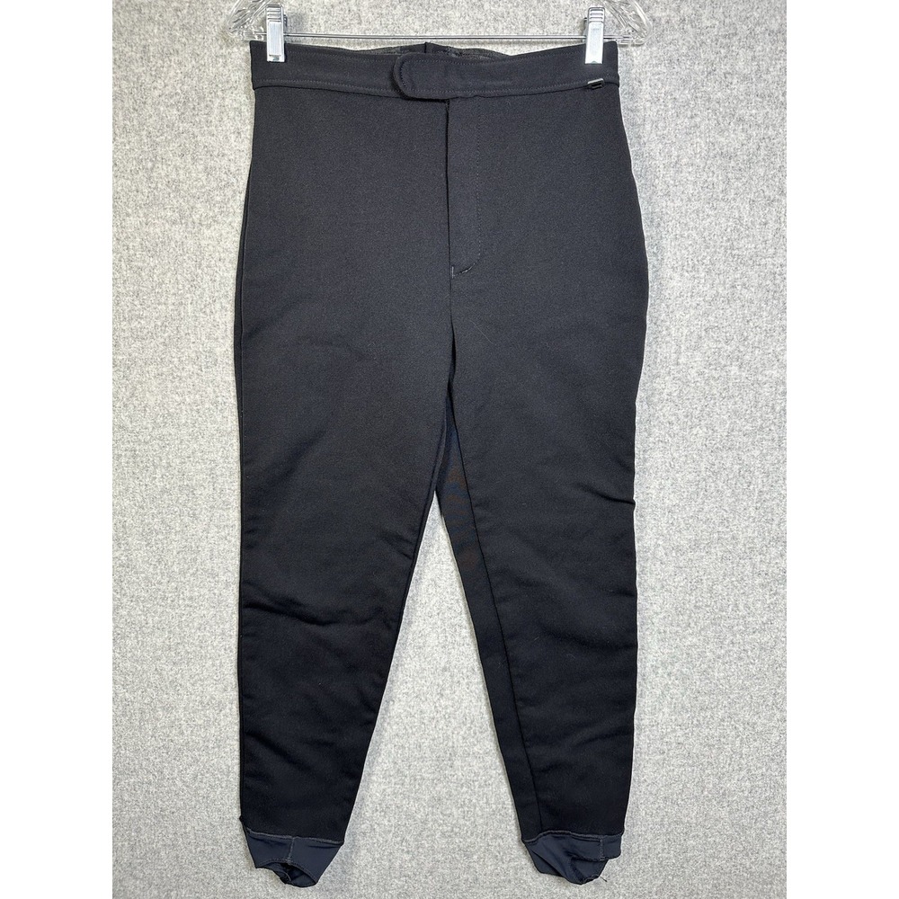 ROFFE Stirrup Ski Pants Womens‎ 10 Black Wool Blend Cold Weather Wear
